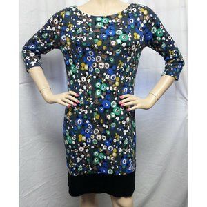 "BODEN" MULTI-COLOR ABSTRACT FLORAL DRESS CASUAL COCKTAIL MINI DRESS SIZE: 6R